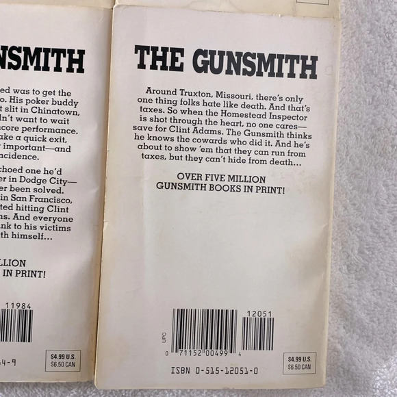 Vintage  The Gunsmith All Action Western Romance Novel x4 - Picture 11 of 14